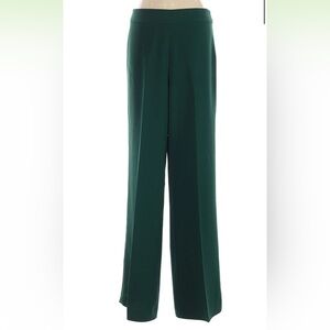 Zara Forest / Emerald Green Crep Wide Leg Trousers
